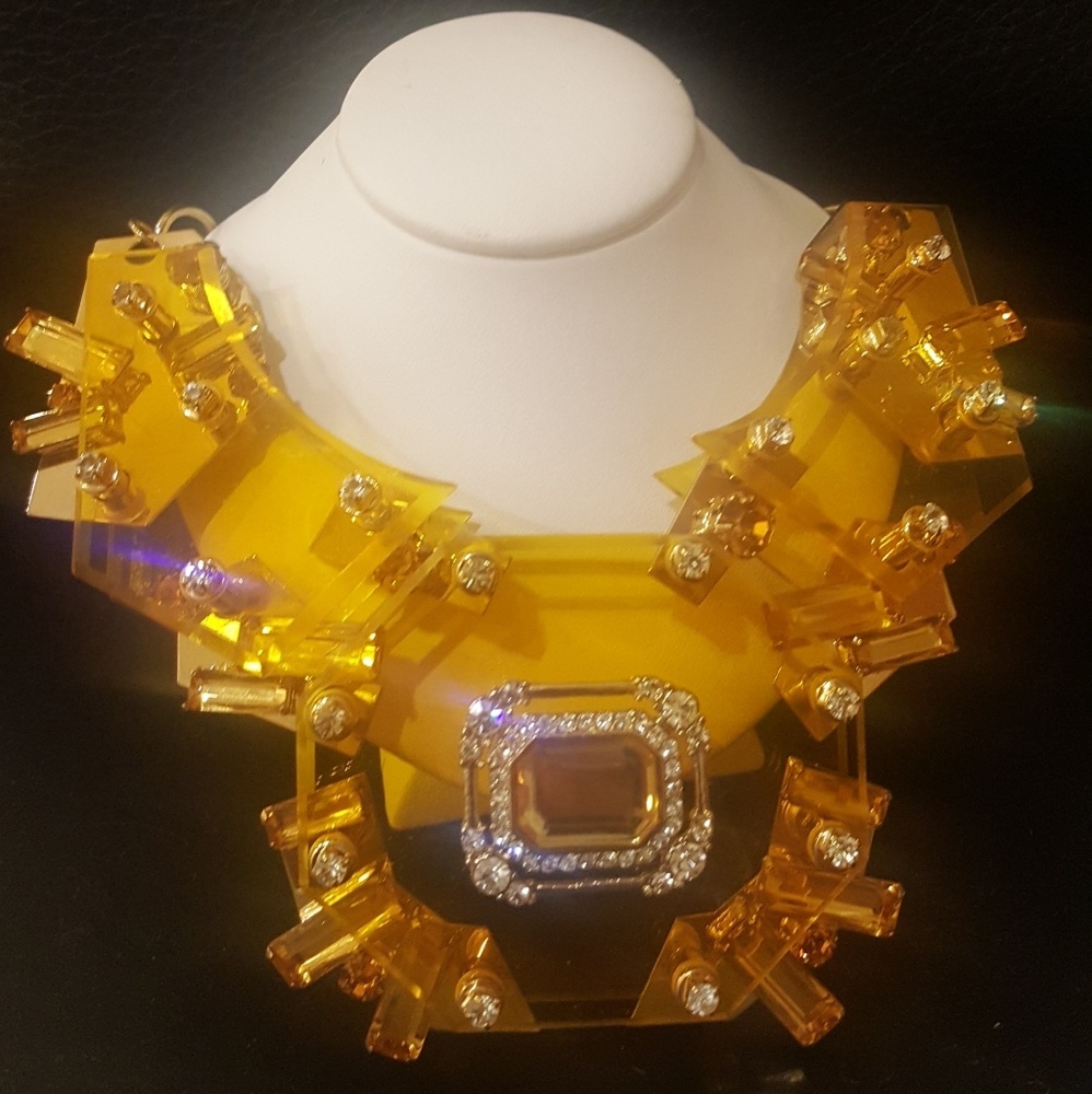 Lucite shield Necklace